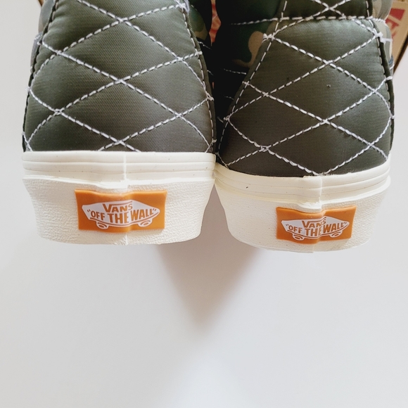 New Vans Unisex SK8 HI Green Camo Sneakers Size M 6.5 W 8 - Picture 6 of 9